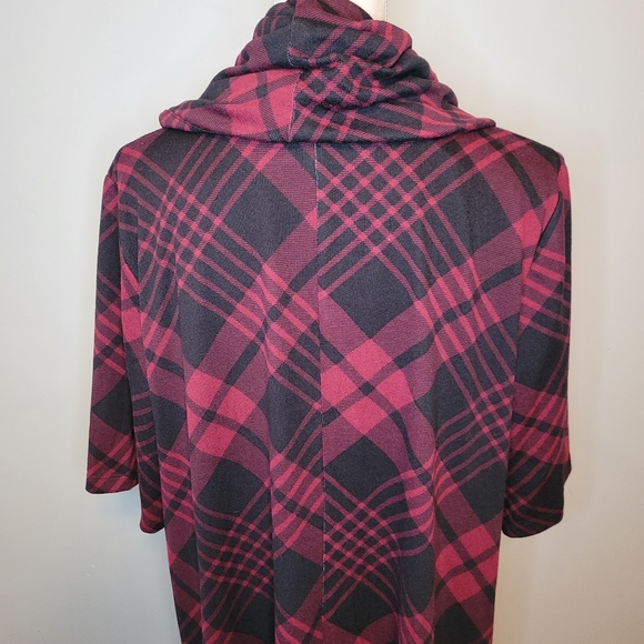 Sandra Darren Plaid Print Cowl Neck Dress Size 2X NWT - Picture 8 of 12